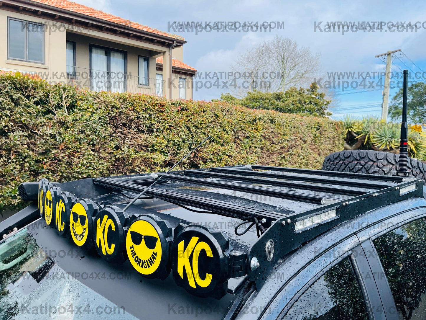 KC HiLights - 10" C-SERIES LED ( FOR M-RACK ) - 4-LIGHTS - 50W FLOOD BEAM - FOR M-RACKS