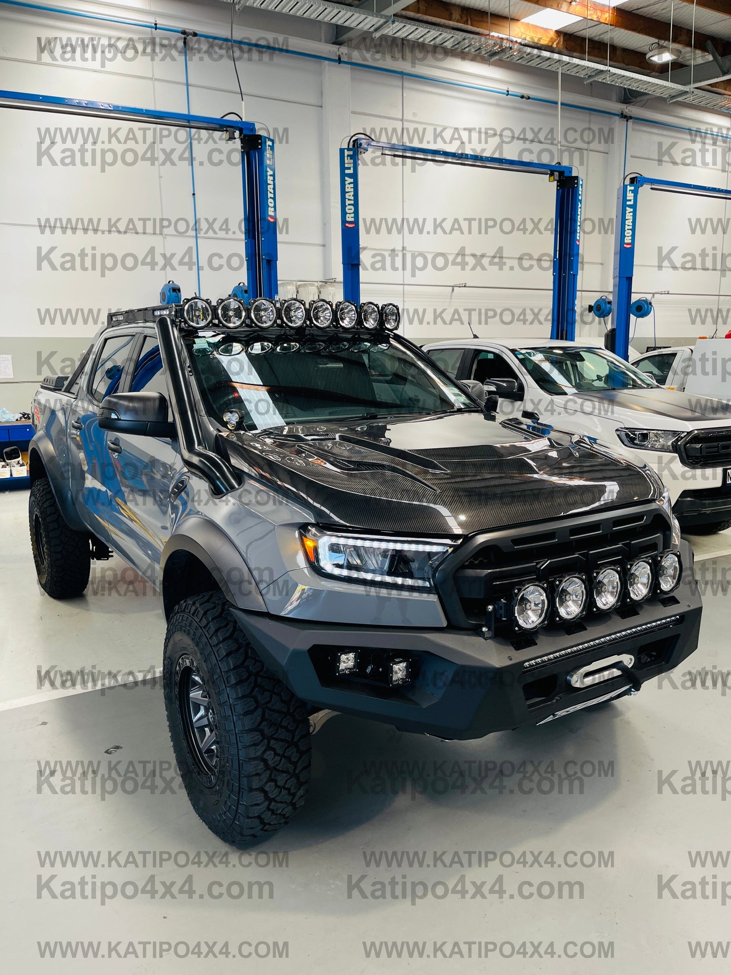 FORD RANGER, EVEREST & RAPTOR  CARBON BONNET, TYPE - STINGER (2015-2022) WORLDWIDE SHIPPING
