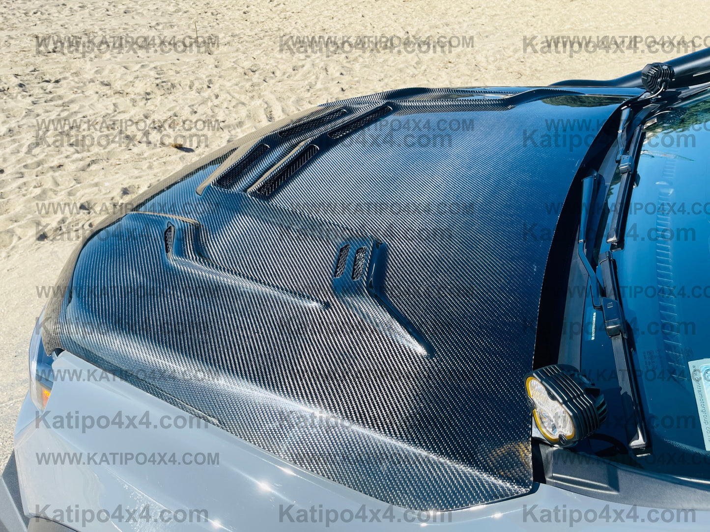 SCRUB KING: Ford Ranger PX Bonnet Hinge Ditch Light Bracket Pair 2012-2022 ( N.Z ONLY )