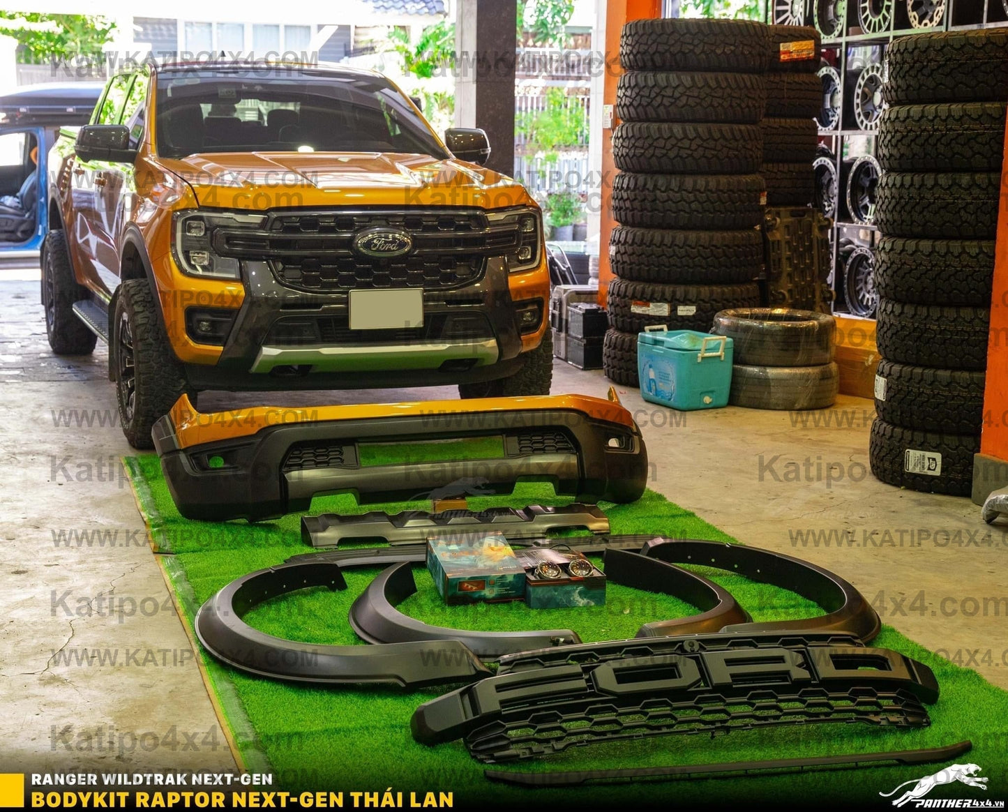 NEXT-GEN XLT, SPORT,  WILDTRAK - RAPTOR WIDE BODY KIT, FRONT BUMPER & REAL RAPTOR GRILL (  WORLDWIDE SHIPPING )