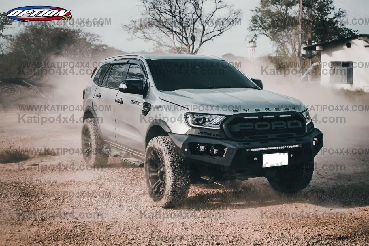 OPTION4WD - V.3 FRONT WINCH BAR - RANGER & EVEREST  (2015-2022)