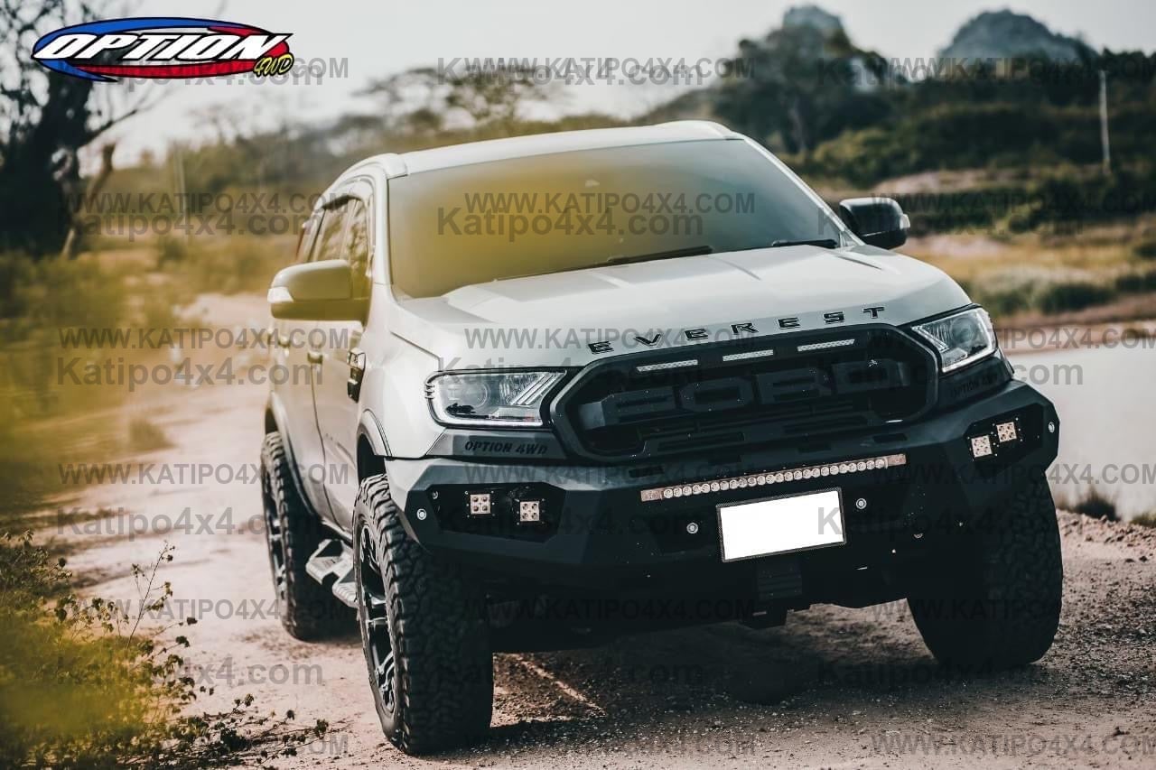 OPTION4WD - V.3 FRONT WINCH BAR - RANGER & EVEREST  (2015-2022)