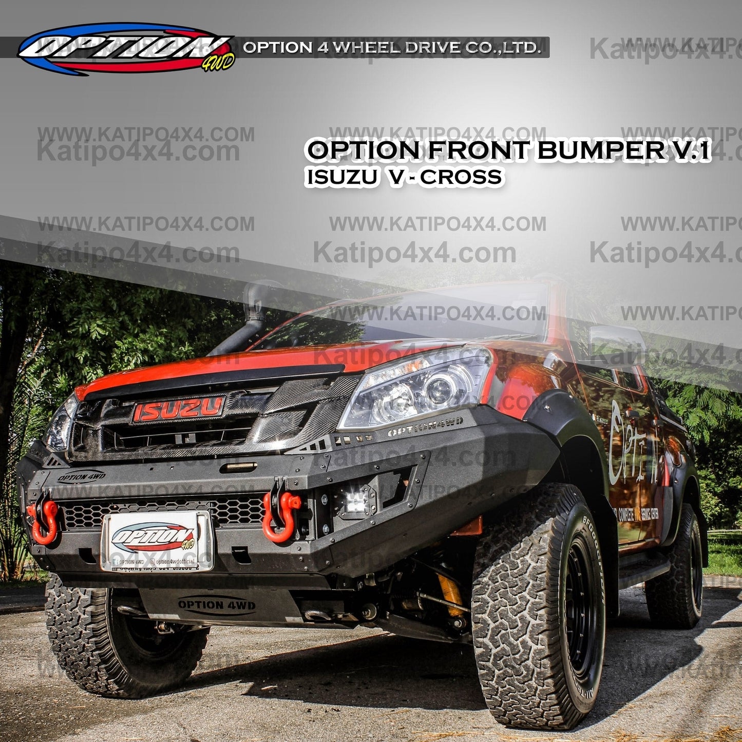 OPTION4WD - V.1 FRONT BAR ISUZU D-MAX ( 2011 - 2015 )