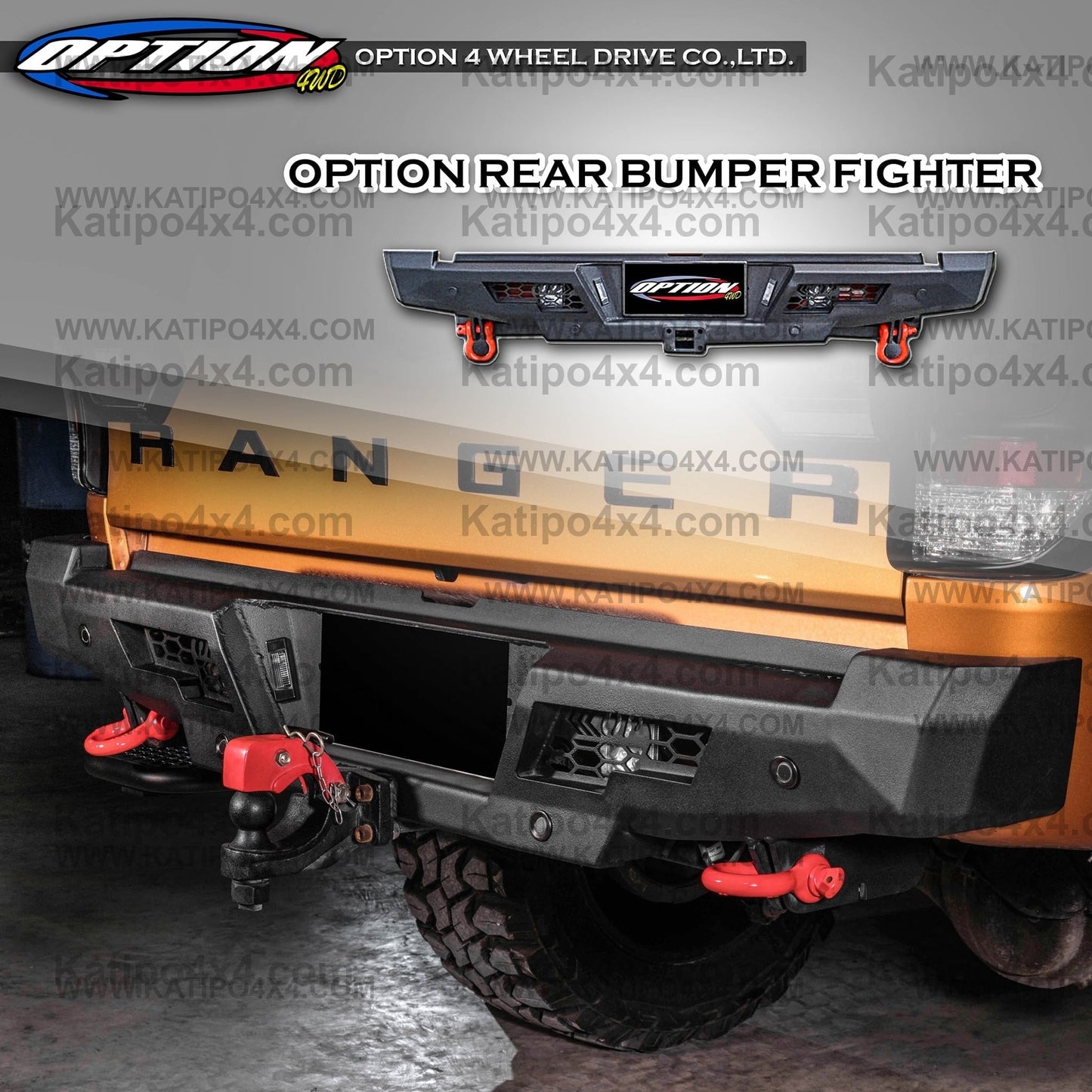 FORD RANGER - V.1  REAR BAR 3.5t Towing (2012-2022) N.Z ONLY