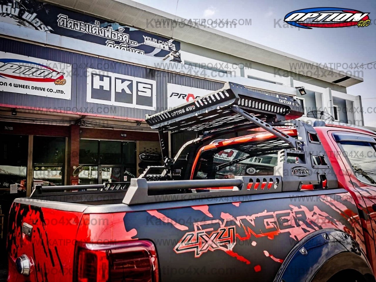 OPTION4WD - V.1 SPORT BAR & RACK ( UNIVERSAL ) Suitable to fit onto a HARD-LID