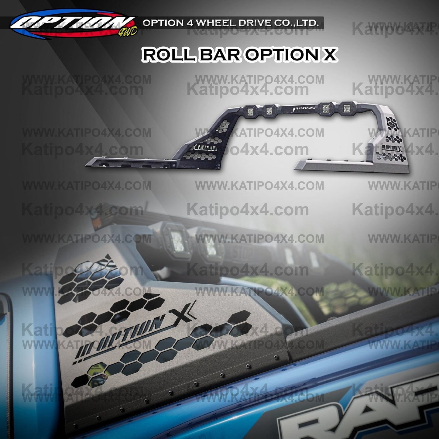 OPTION4WD - OPTION-X SPORT BAR ( UNIVERSAL )  Suitable to fit onto a HARD-LID