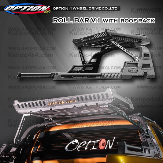 OPTION4WD - V.1 SPORT BAR & RACK ( UNIVERSAL ) Suitable to fit onto a HARD-LID