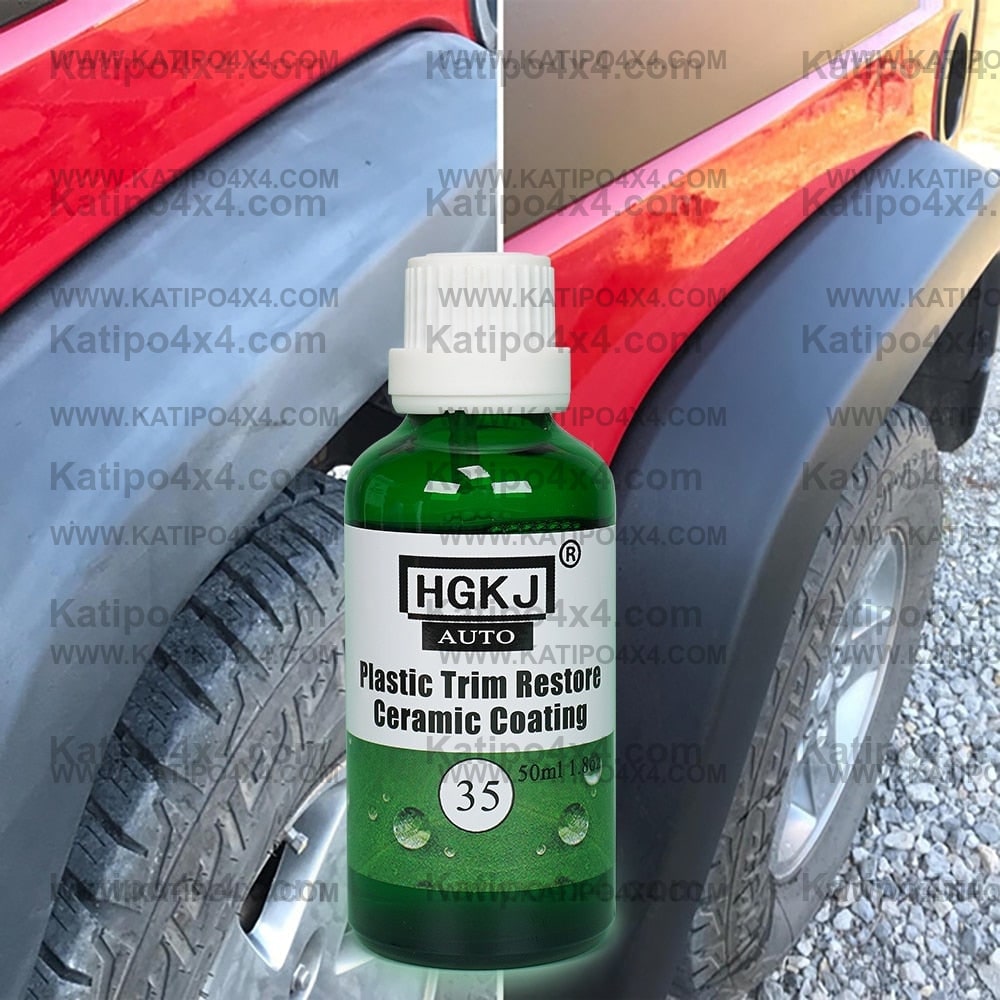Plastic & Trim Ceramic Coating Agent for refreshing and restoration of black trim parts