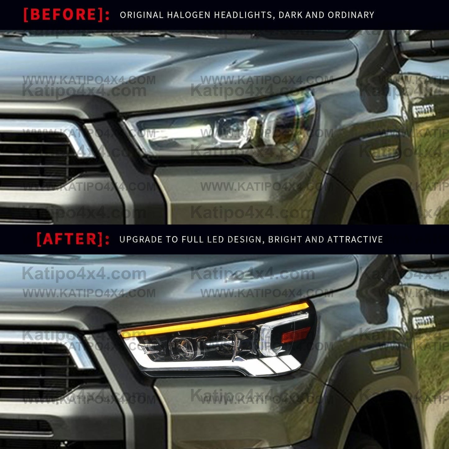 TOYOTA HILUX N80 LED HEADLIGHTS  2020-2022