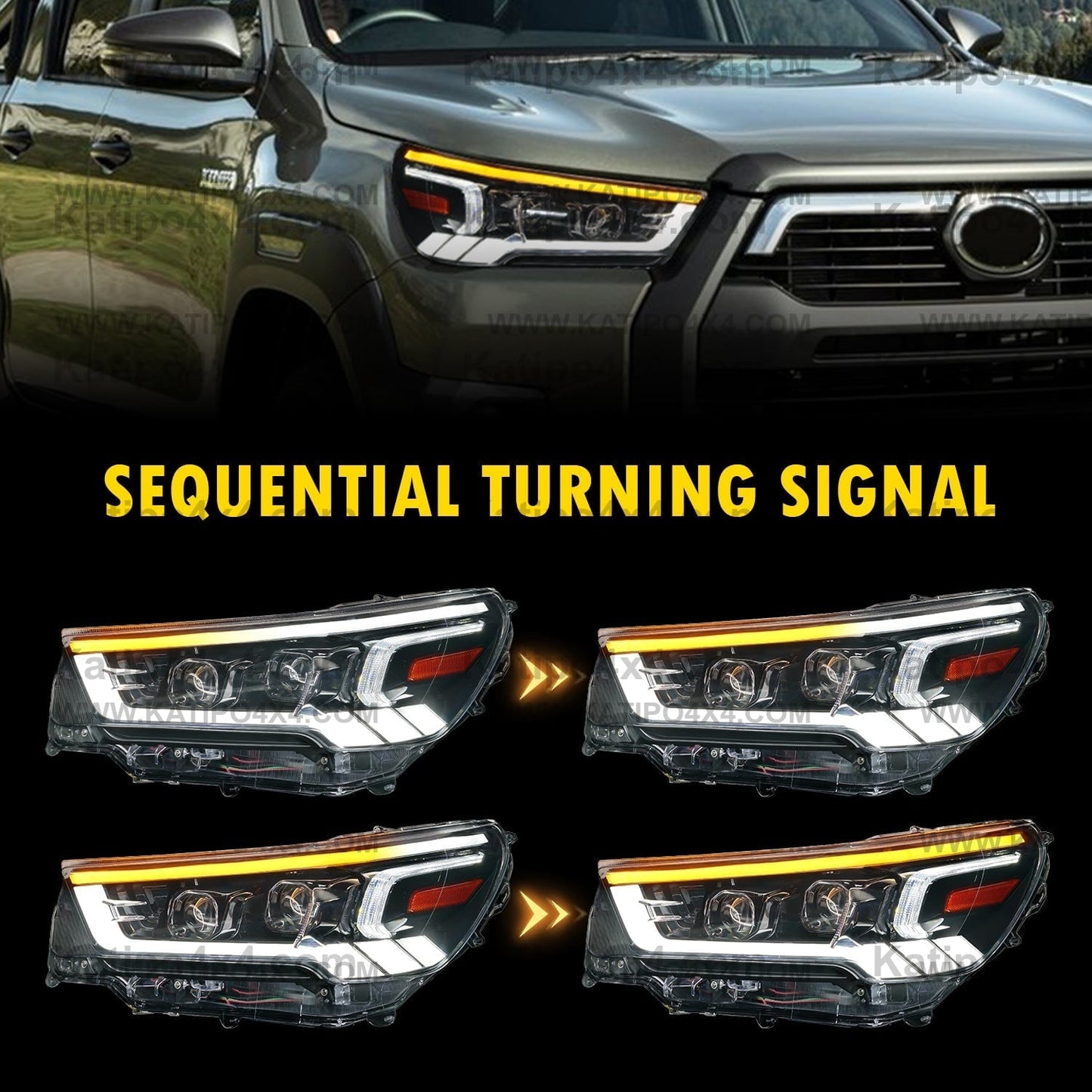 TOYOTA HILUX N80 LED HEADLIGHTS  2020-2022