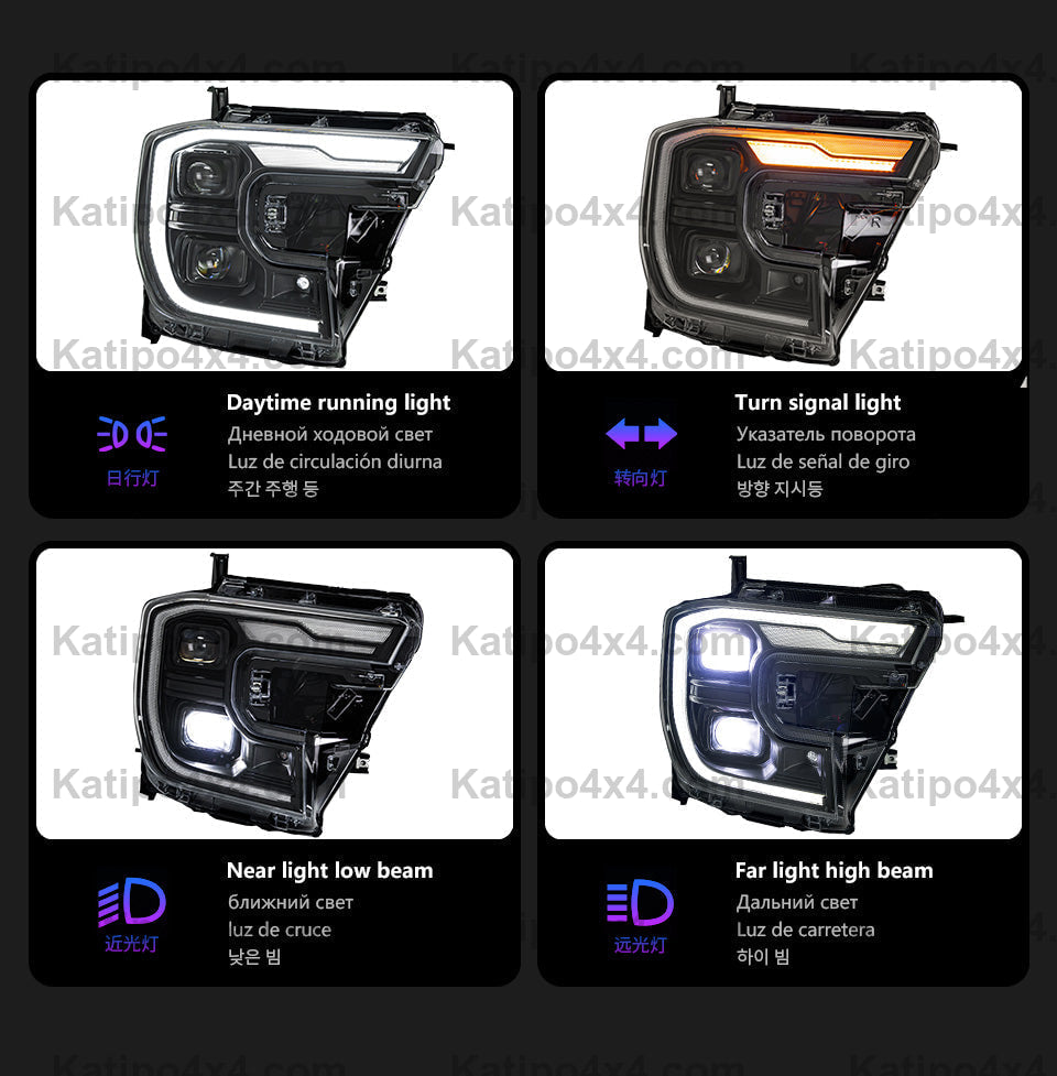 Headlight For Ford Ranger Raptor 2022 2023 Head Lights Style Replacement DRL Daytime lights retrofit Projector Facelift