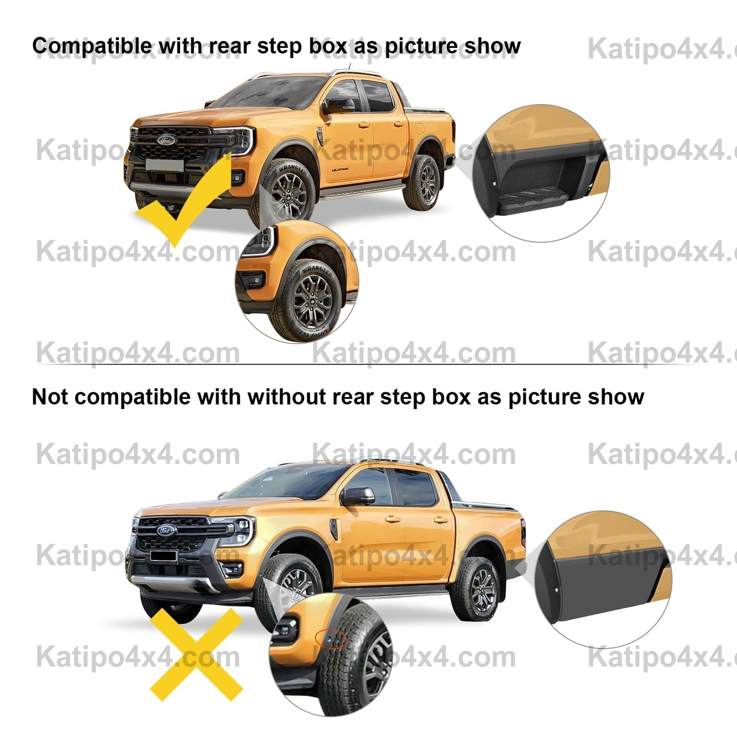 Fender Flares For Ford Ranger T9 2023+ NEXT-GEN WILDTRAK SPORT XLT XLS XL