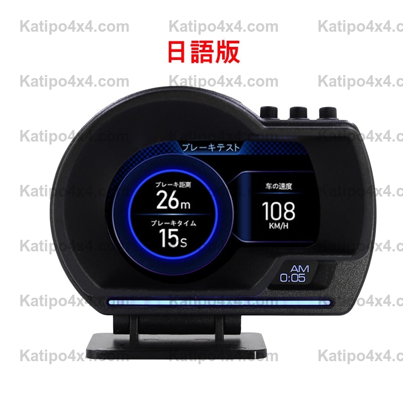 Vjoycar V60 Newest Head Up Display Auto Display OBD2+GPS Smart Car HUD Gauge Digital Odometer Security Alarm Water&amp;Oil Temp. RPM