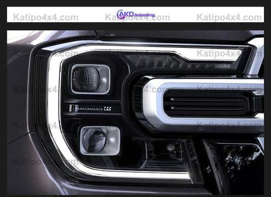 Headlight For Ford Ranger Raptor 2022 2023 Head Lights Style Replacement DRL Daytime lights retrofit Projector Facelift