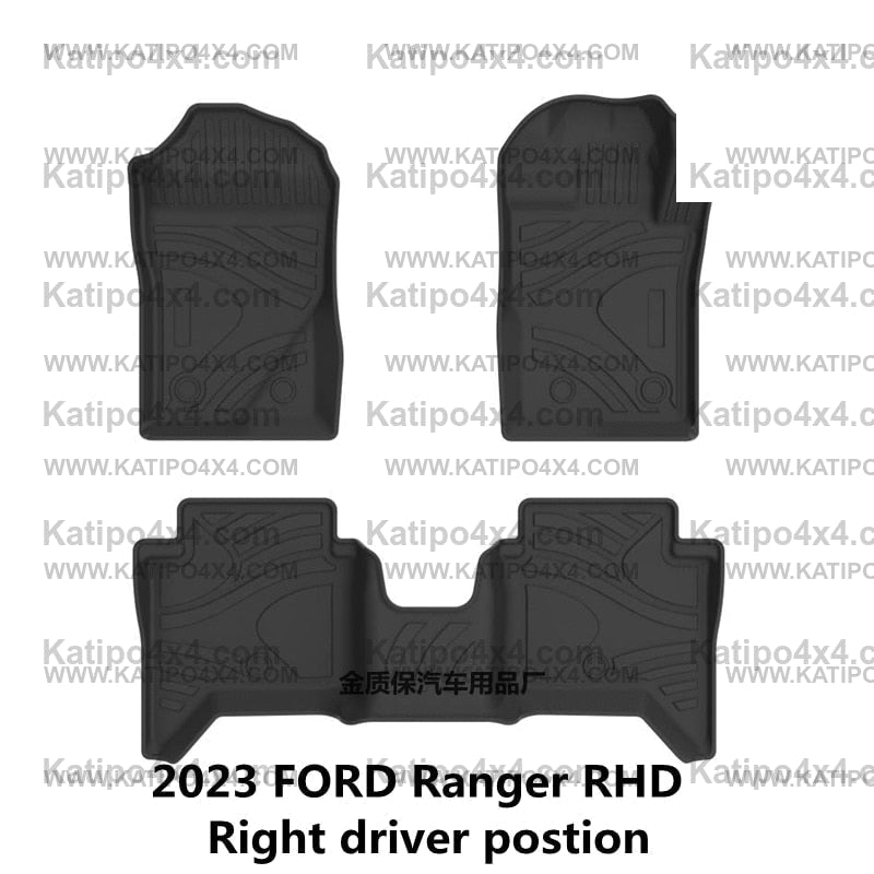 2023+ Ford Ranger Raptor waterproof floor mats RHD or LHD