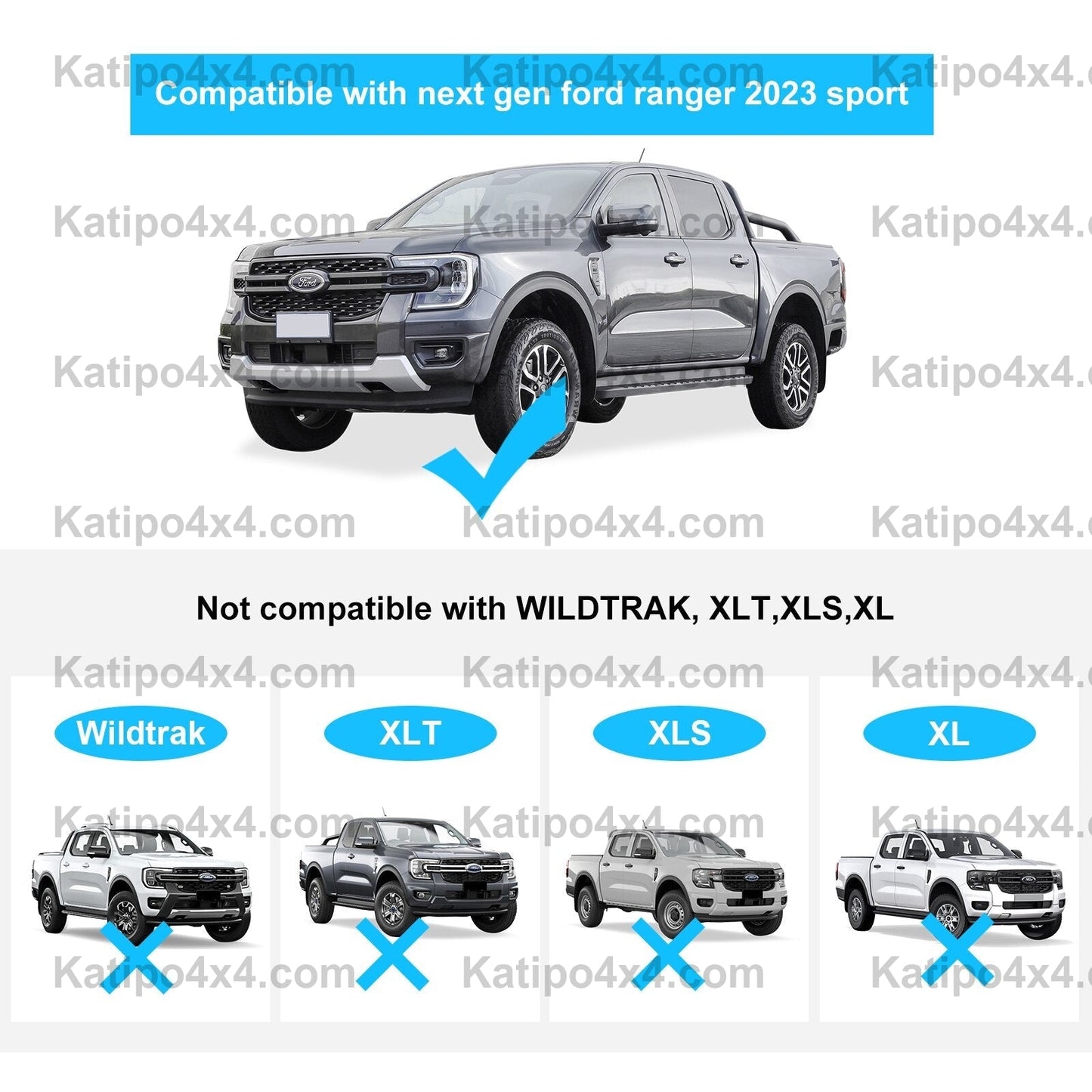 Fender Flares For Ford Ranger 2023+ NEXT-GEN Sport