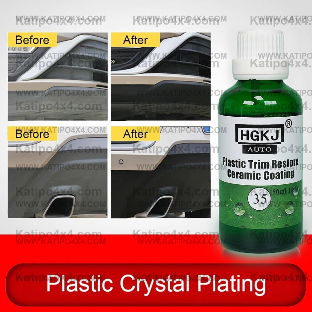 Plastic & Trim Ceramic Coating Agent for refreshing and restoration of black trim parts
