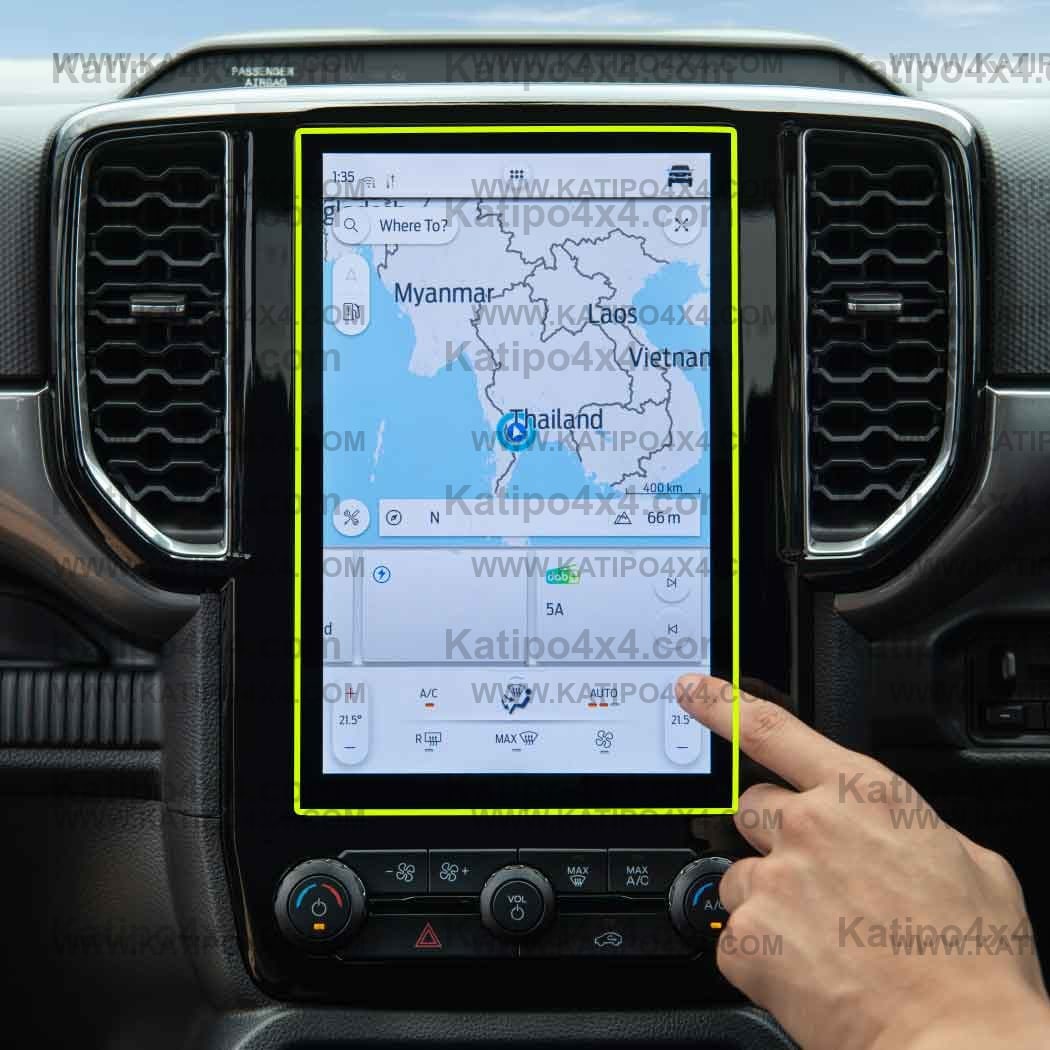 For Ford Ranger, Everest & Raptor  2022-2026+ Car GPS Navigation LCD Screen Tempered Glass Protective Film Anti-scratch Film, FREE WORLDWIDE SHIPPING