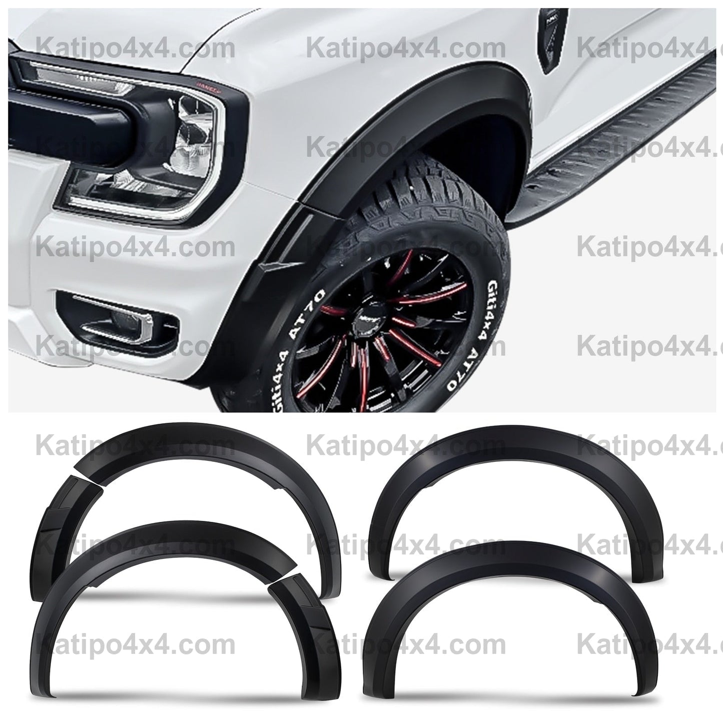 Fender Flares For Ford Ranger T9 2023+ NEXT-GEN WILDTRAK SPORT XLT XLS XL