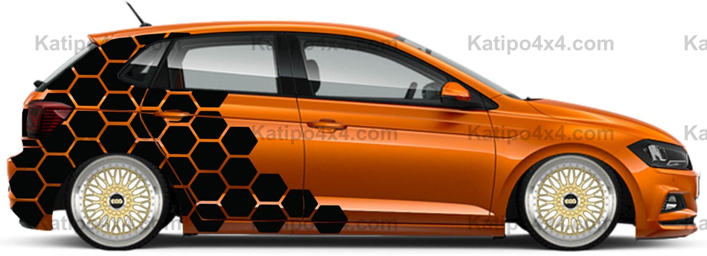 Honeycomb Side Sticker Rear Fender Sticker Car Sticker Suitable for any vehicle vinyl car wrap side graphic sticker decal
