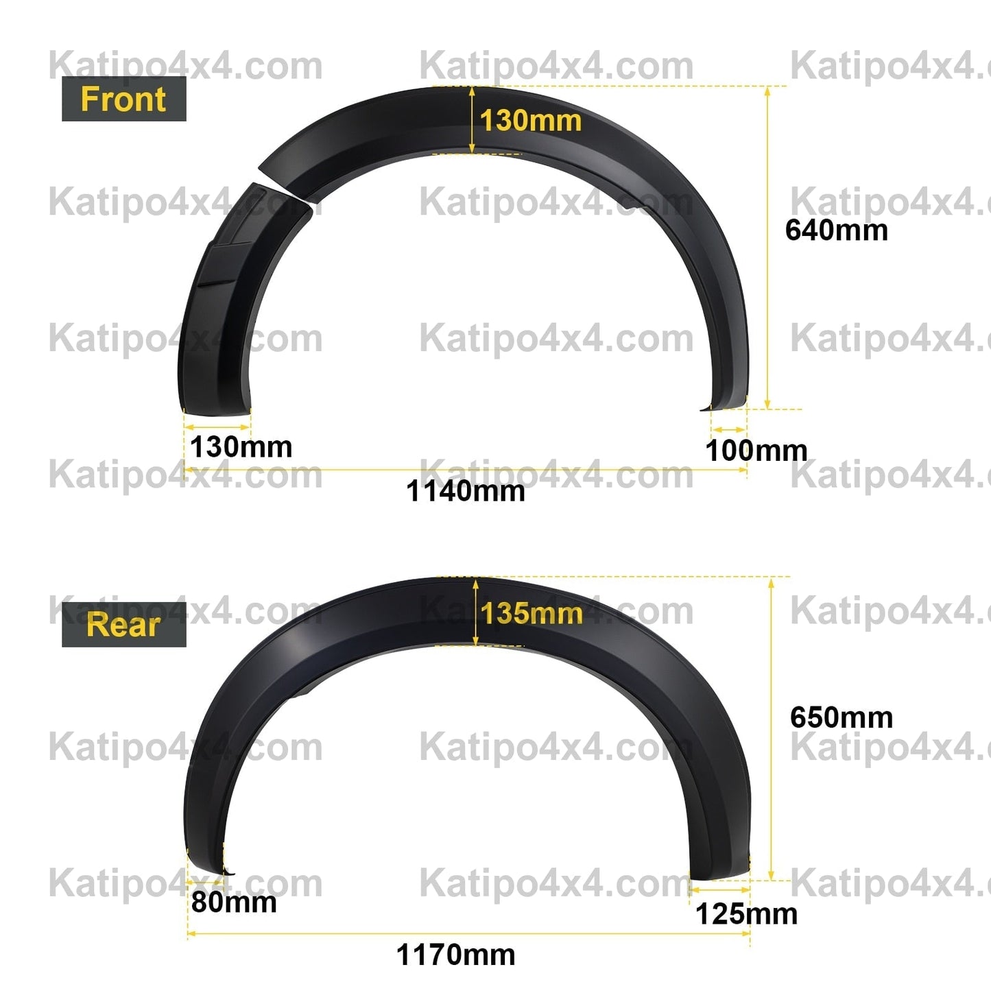 Fender Flares For Ford Ranger T9 2023+ NEXT-GEN WILDTRAK SPORT XLT XLS XL