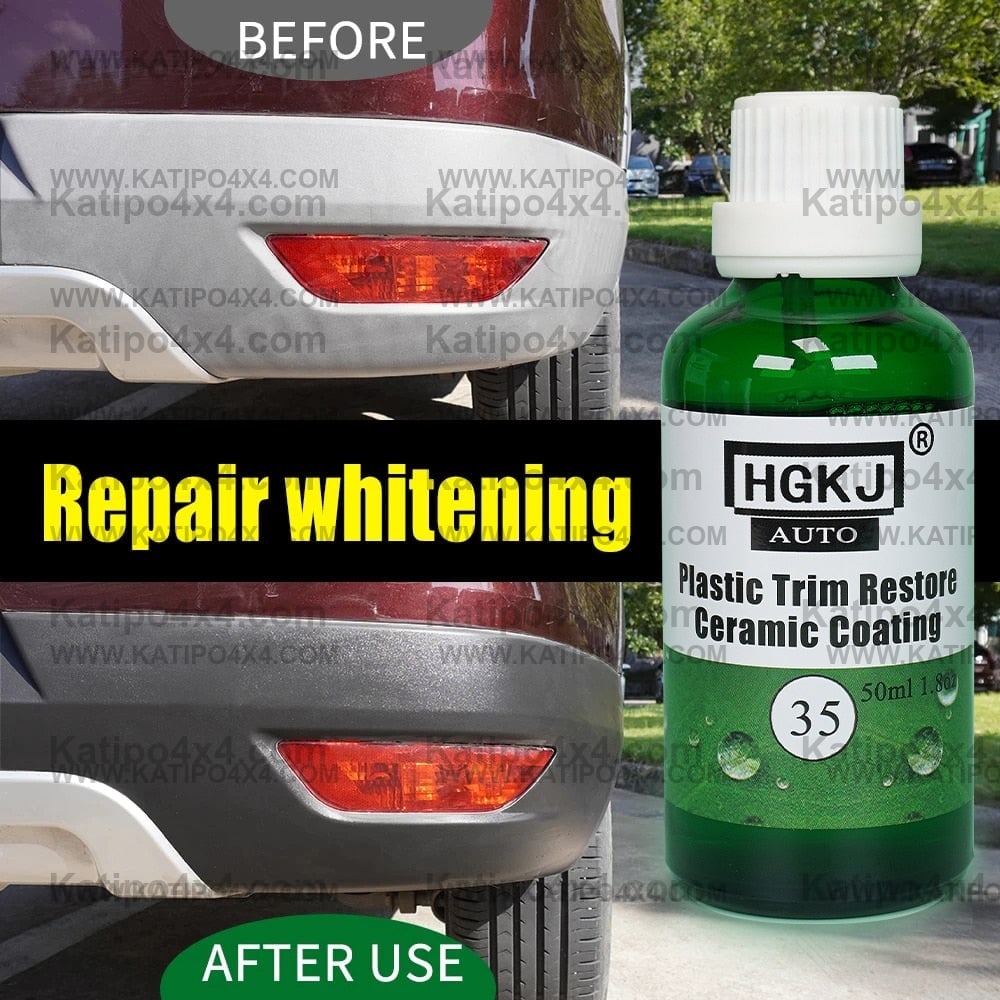 Plastic & Trim Ceramic Coating Agent for refreshing and restoration of black trim parts