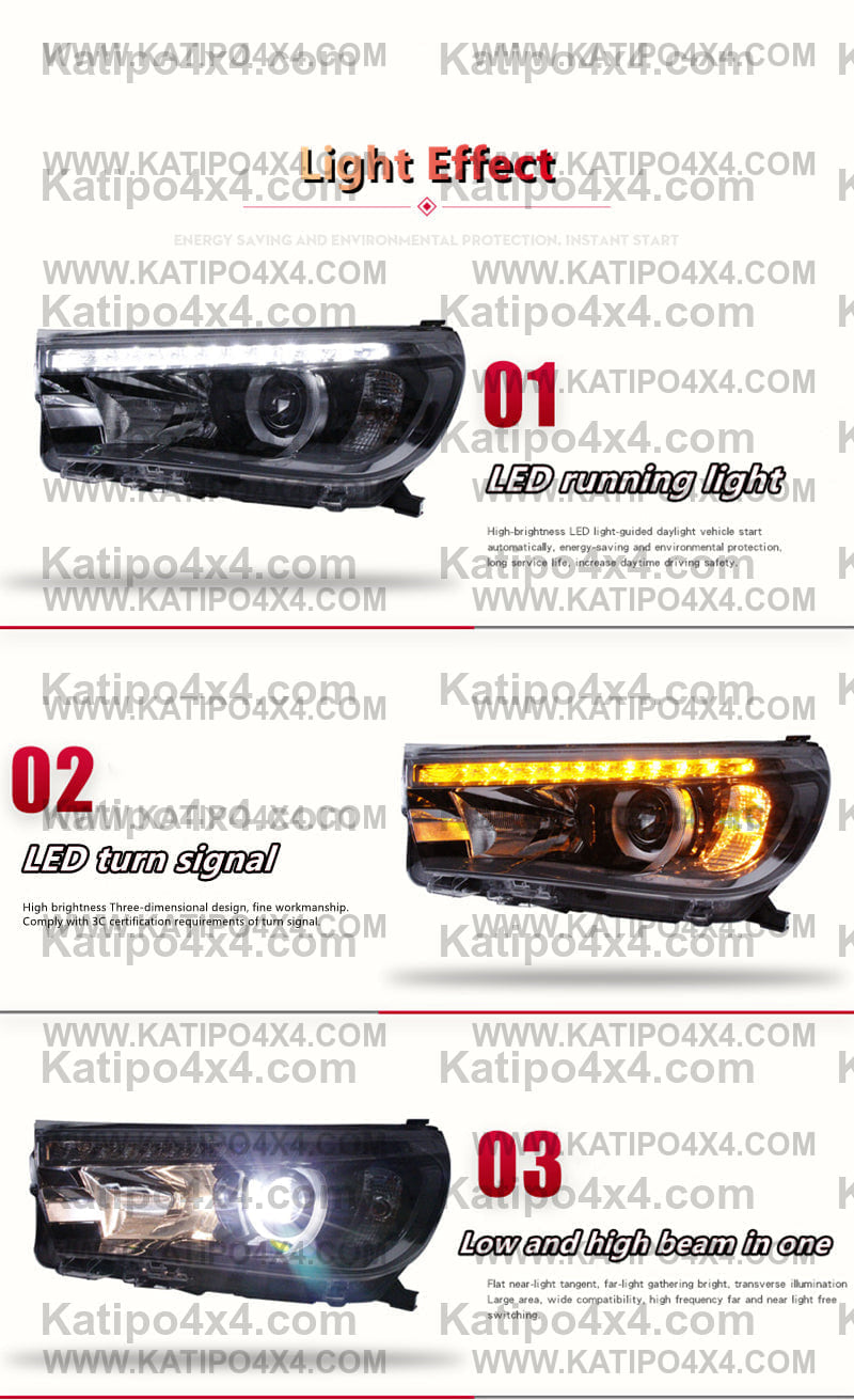TOYOTA HILUX N80 LED HEADLIGHTS 2015-2019