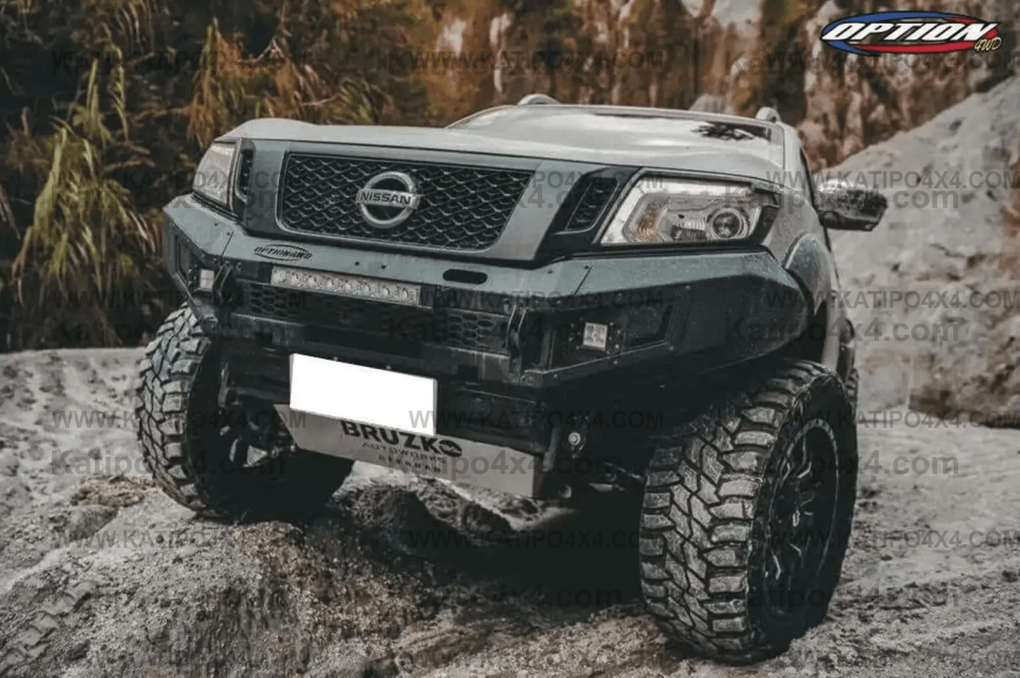 OPTION4WD - V.1 FRONT WINCH BAR - NISSAN NAVARA (2015-2019 )
