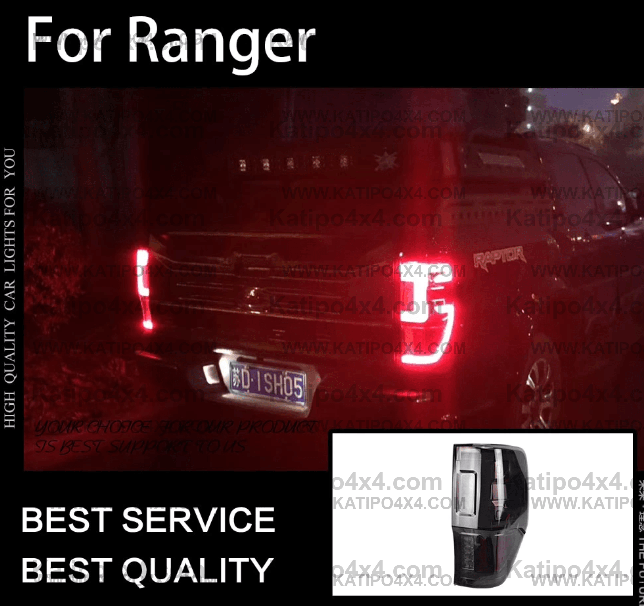 FORD RANGER & RAPTOR / LED REAR TAIL LIGHTS, TYPE - TOMAHAWK (2012-2022) ( FREE WORLDWIDE SHIPPING )