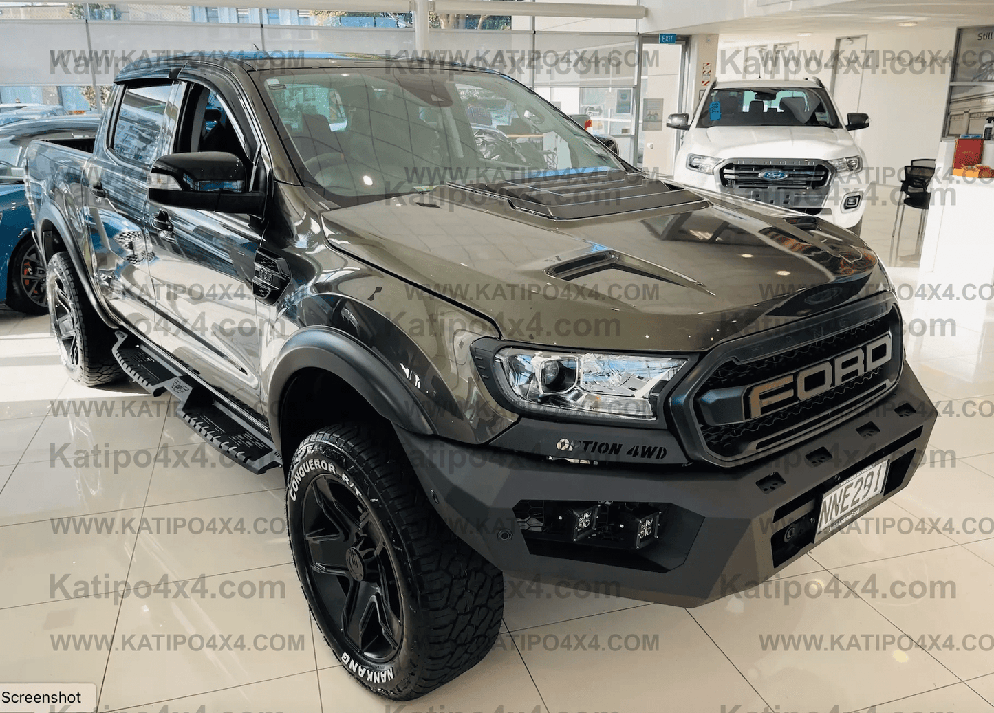 OPTION4WD - V.3 FRONT WINCH BAR - RANGER & EVEREST  (2015-2022)