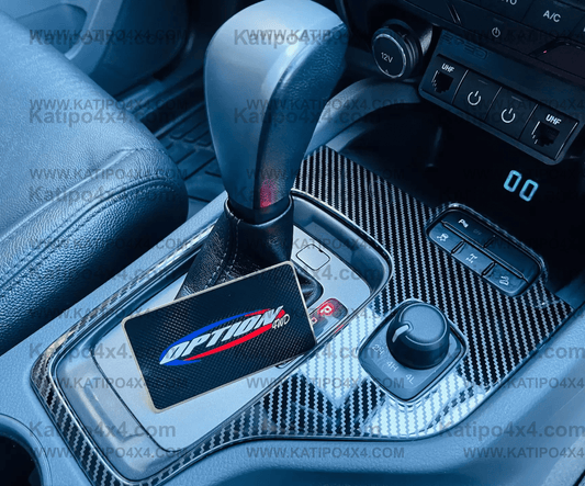 Ford Ranger 2015-2022 1pc Carbon Fiber Colour Stainless Button Gear Panel Cover ( FREE WORLDWIDE SHIPPING )