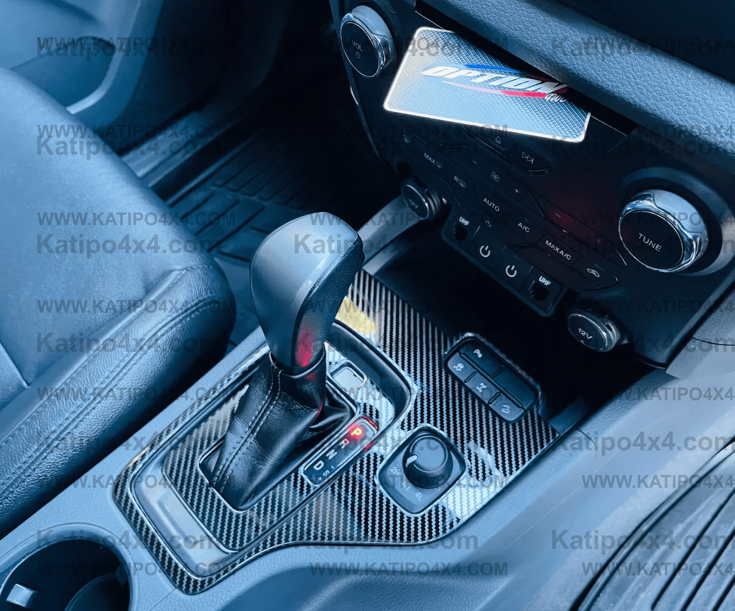 Ford Ranger 2015-2022 1pc Carbon Fiber Colour Stainless Button Gear Panel Cover ( FREE WORLDWIDE SHIPPING )