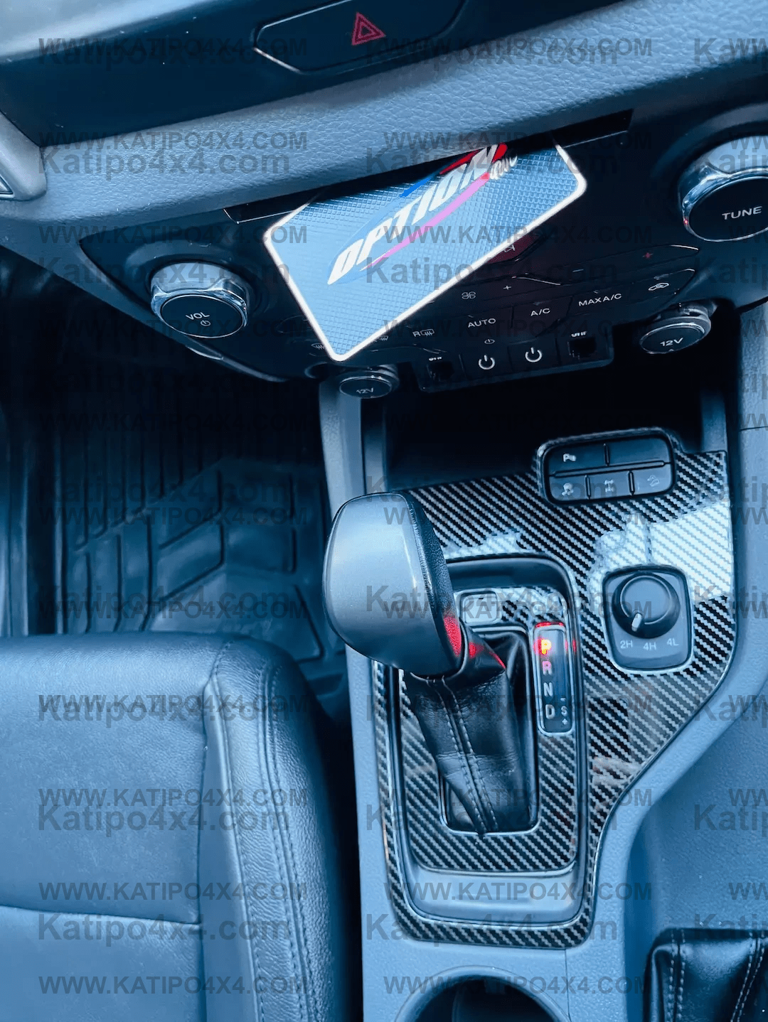 Ford Ranger 2015-2022 1pc Carbon Fiber Colour Stainless Gear Shift Panel ( FREE WORLDWIDE SHIPPING )