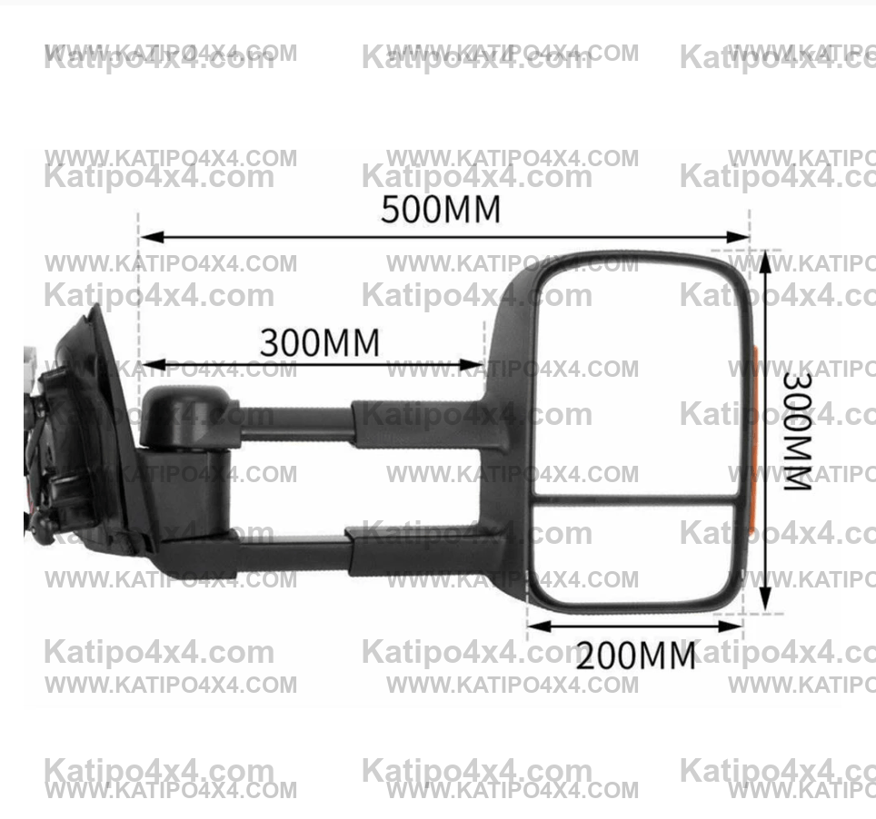 FORD RANGER & MAZDA BT-50 TOWING MIRRORS 2011-2022 PX1,PX2,PX3 & RAPTOR, FREE WORLDWIDE SHIPPING