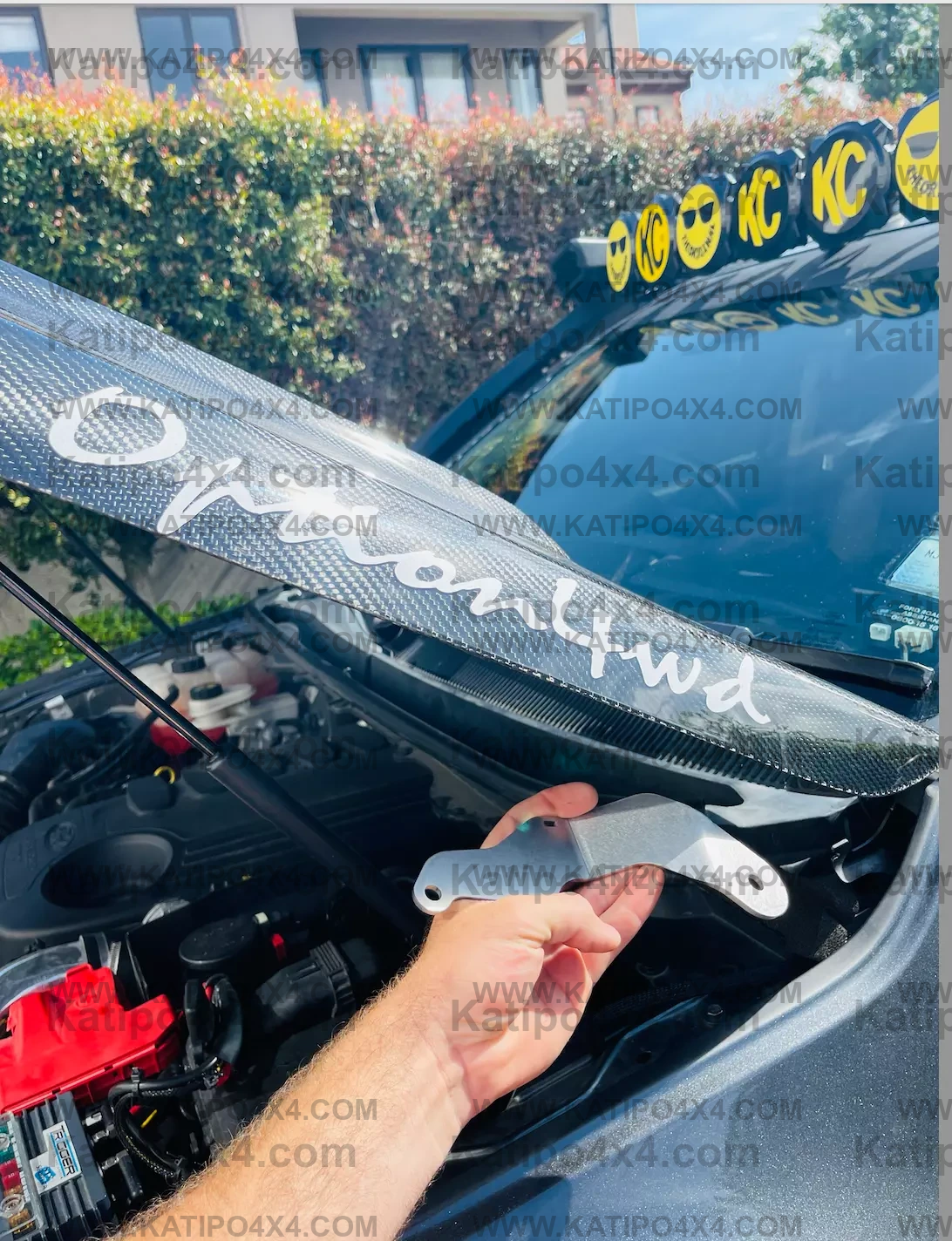SCRUB KING: Ford Ranger PX Bonnet Hinge Ditch Light Bracket Pair 2012-2022 ( N.Z ONLY )