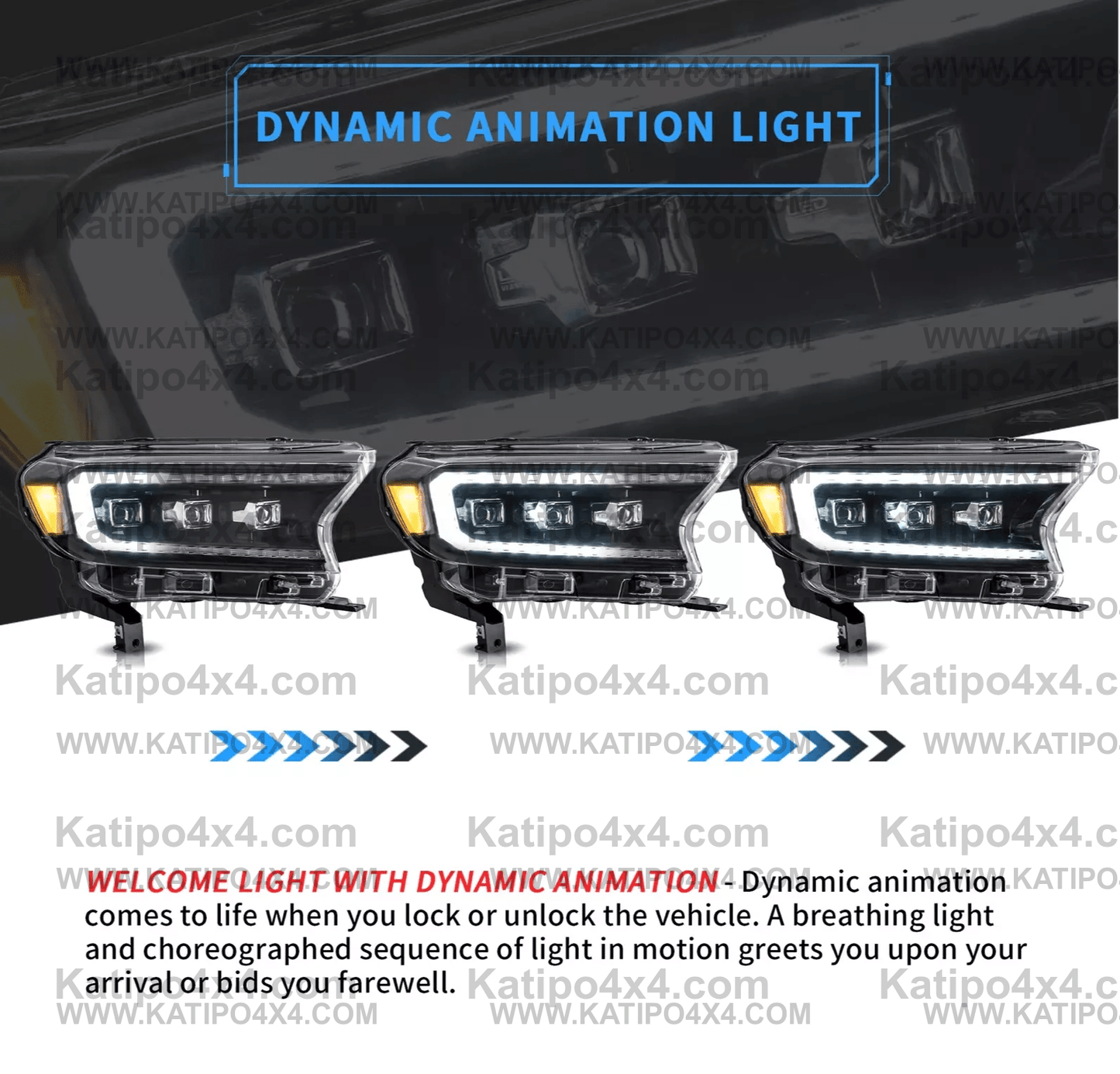( ROAD LEGAL LED HEADLIGHTS ) FORD RANGER, EVEREST, RAPTOR (2015-2022) ( FREE WORLD WIDE SHIPPING )