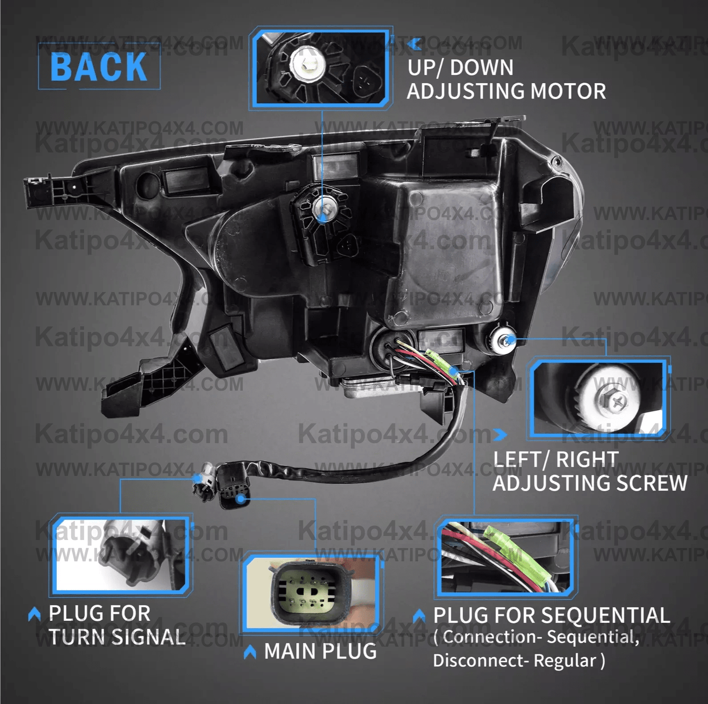 ( ROAD LEGAL LED HEADLIGHTS  ) FORD RANGER, EVEREST & RAPTOR (2015-2022) - ( FREE WORLD WIDE SHIPPING )