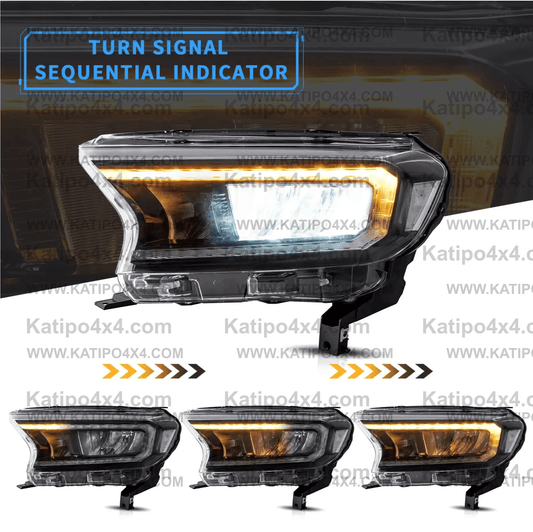 ( ROAD LEGAL LED HEADLIGHTS  ) FORD RANGER, EVEREST & RAPTOR (2015-2022) - ( FREE WORLD WIDE SHIPPING )