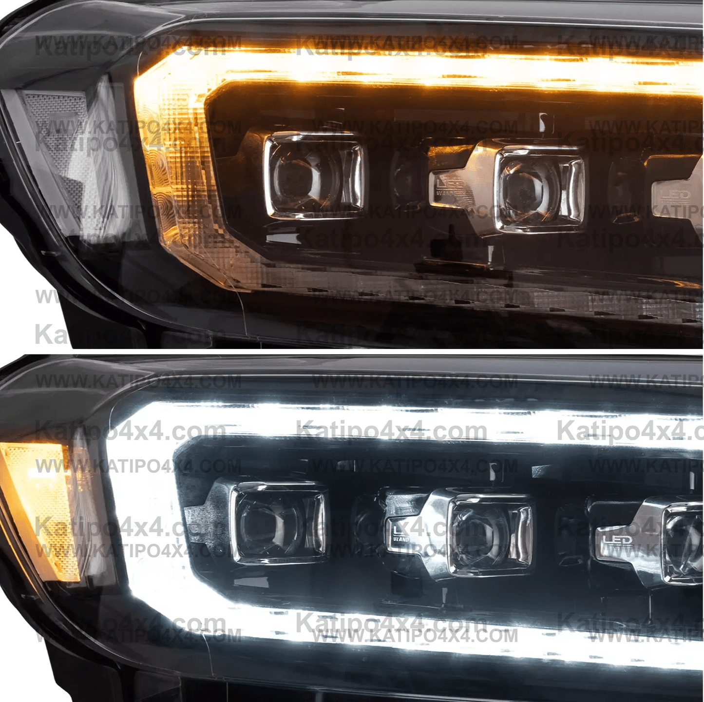( ROAD LEGAL LED HEADLIGHTS ) FORD RANGER, EVEREST, RAPTOR (2015-2022) ( FREE WORLD WIDE SHIPPING )