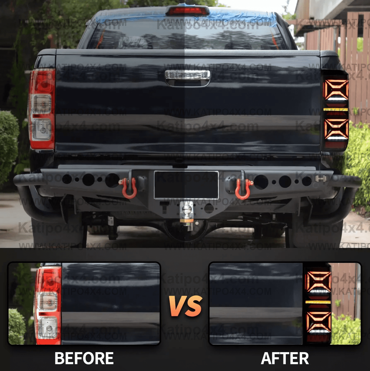 FORD RANGER & RAPTOR / LED REAR TAIL LIGHTS, TYPE - X-MEN (2012-2022) ( FREE WORLDWIDE SHIPPING )