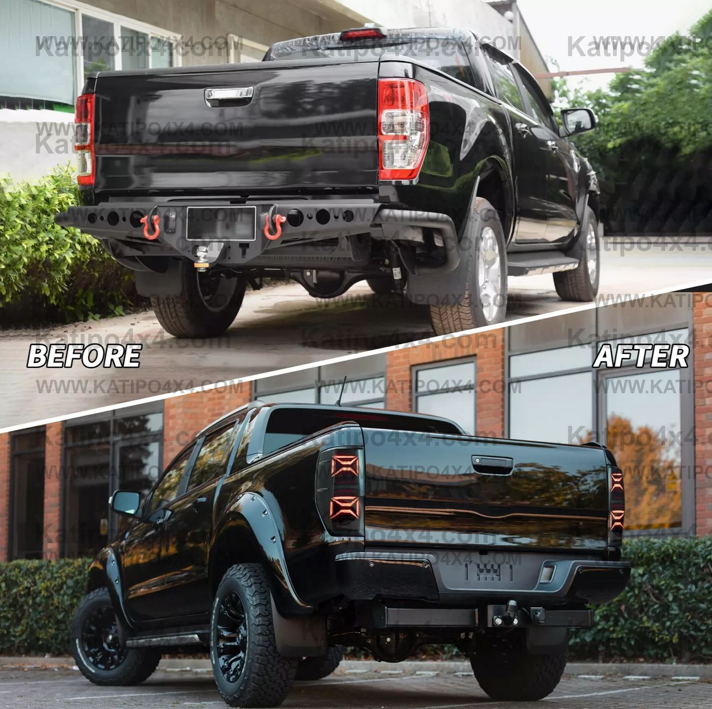 FORD RANGER & RAPTOR / LED REAR TAIL LIGHTS, TYPE - X-MEN (2012-2022) ( FREE WORLDWIDE SHIPPING )
