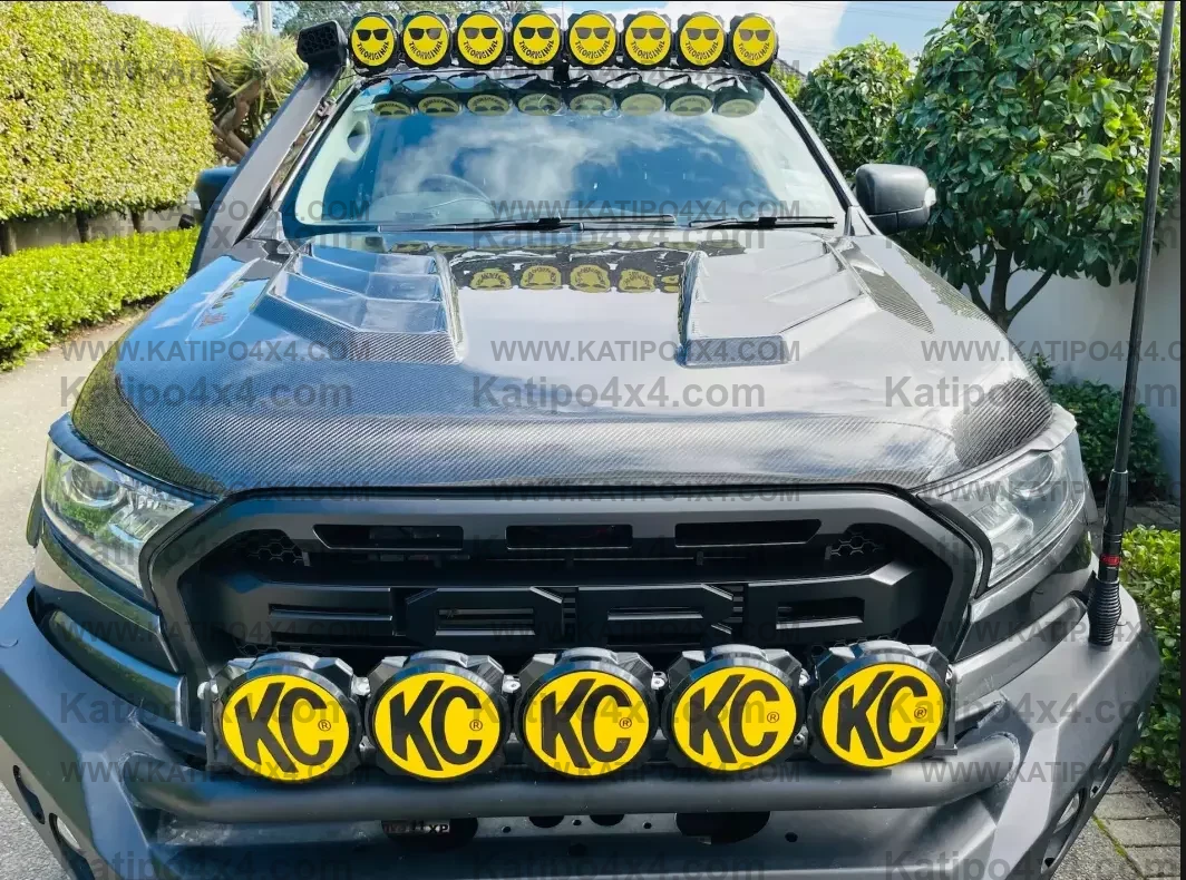 FORD RANGER, EVEREST & RAPTOR  CARBON BONNET, TYPE - MARKO (2015-2022) N.Z ONLY