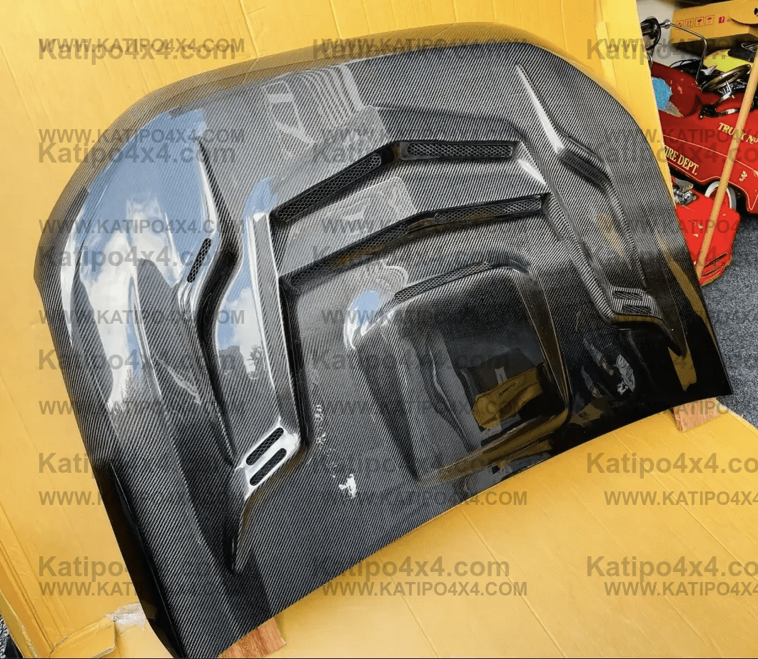 FORD RANGER, EVEREST & RAPTOR  CARBON BONNET, TYPE - STINGER WITH SCOOP (2015-2022) WORLDWIDE SHIPPING