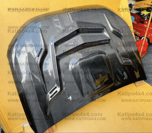 FORD RANGER, EVEREST & RAPTOR  CARBON BONNET, TYPE - STINGER WITH SCOOP (2015-2022) WORLDWIDE SHIPPING