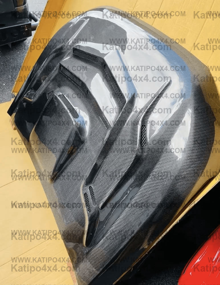 FORD RANGER, EVEREST & RAPTOR  CARBON BONNET, TYPE - STINGER WITH SCOOP (2015-2022) WORLDWIDE SHIPPING