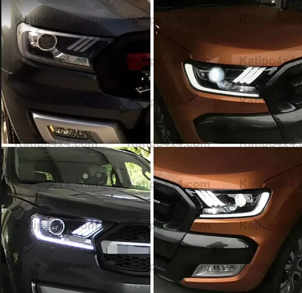 FULL BLACK - MUSTANG STYLE - PX2 & PX3 LED HEADLIGHTS  (2015-2022)