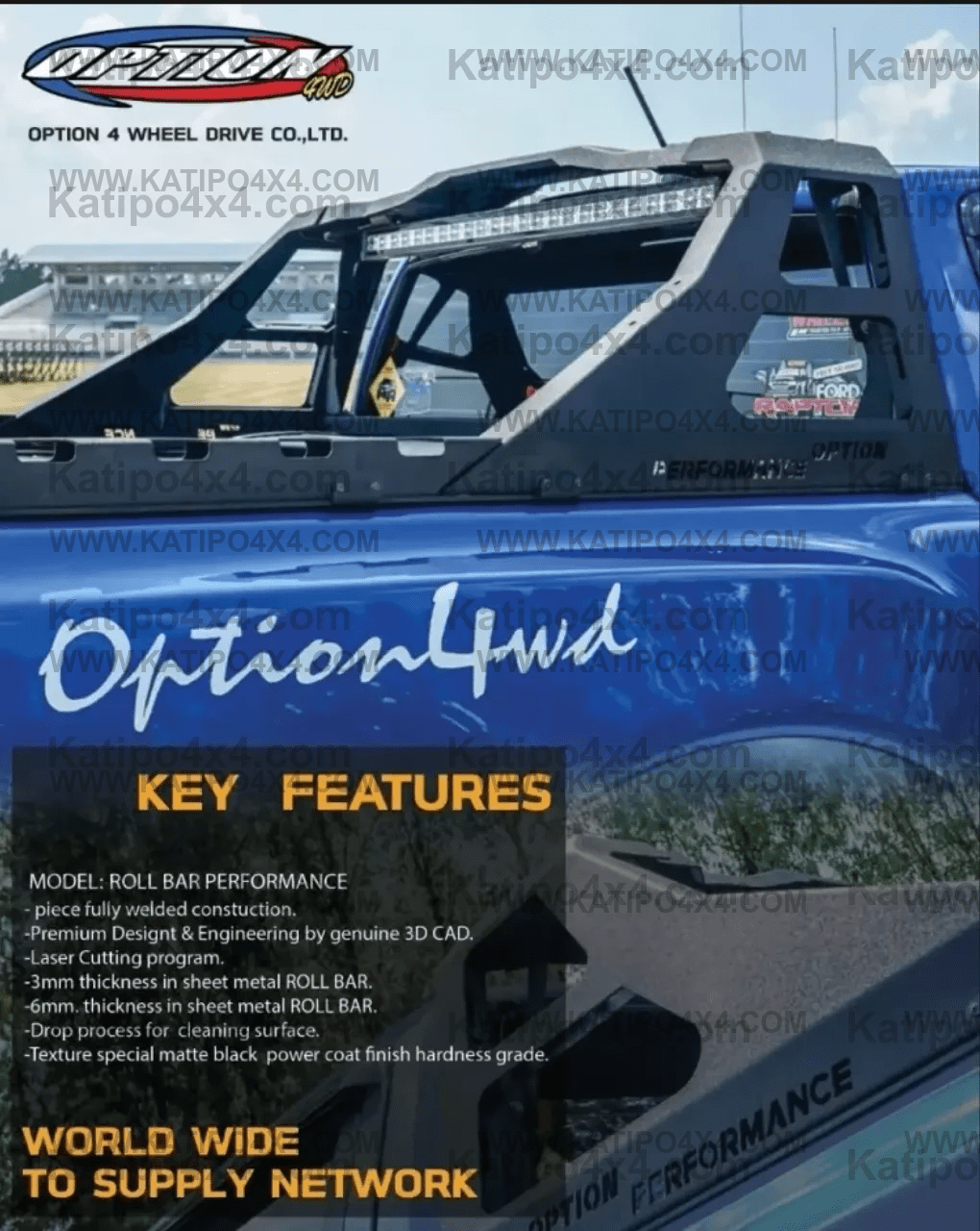 OPTION4WD - ISUZU D-MAX , SPORTS BARS & TENT RACKS ( 2020-2023 )