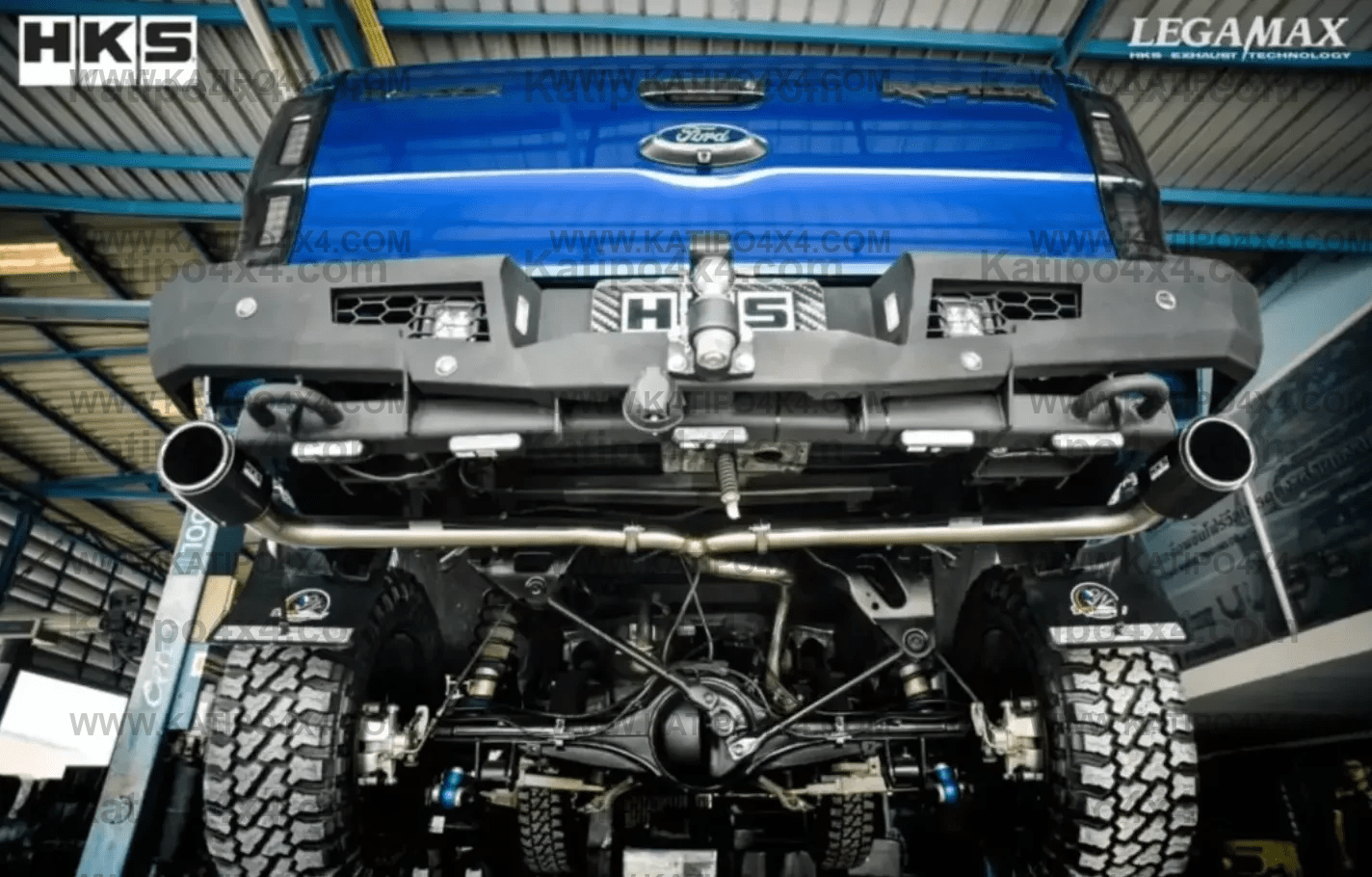 HKS DUAL EXIT RAPTOR, LEGAMAX MUFFLER EXHAUST (2018-2022)