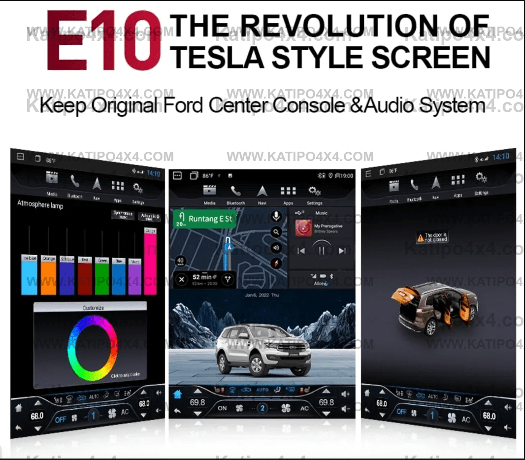 13in For Ford Everest, Ranger& Raptor Car Multimedia Player with Tesla Touch Screen ( 2015-2022) - ( FREE WORLD WIDE SHIPPING )