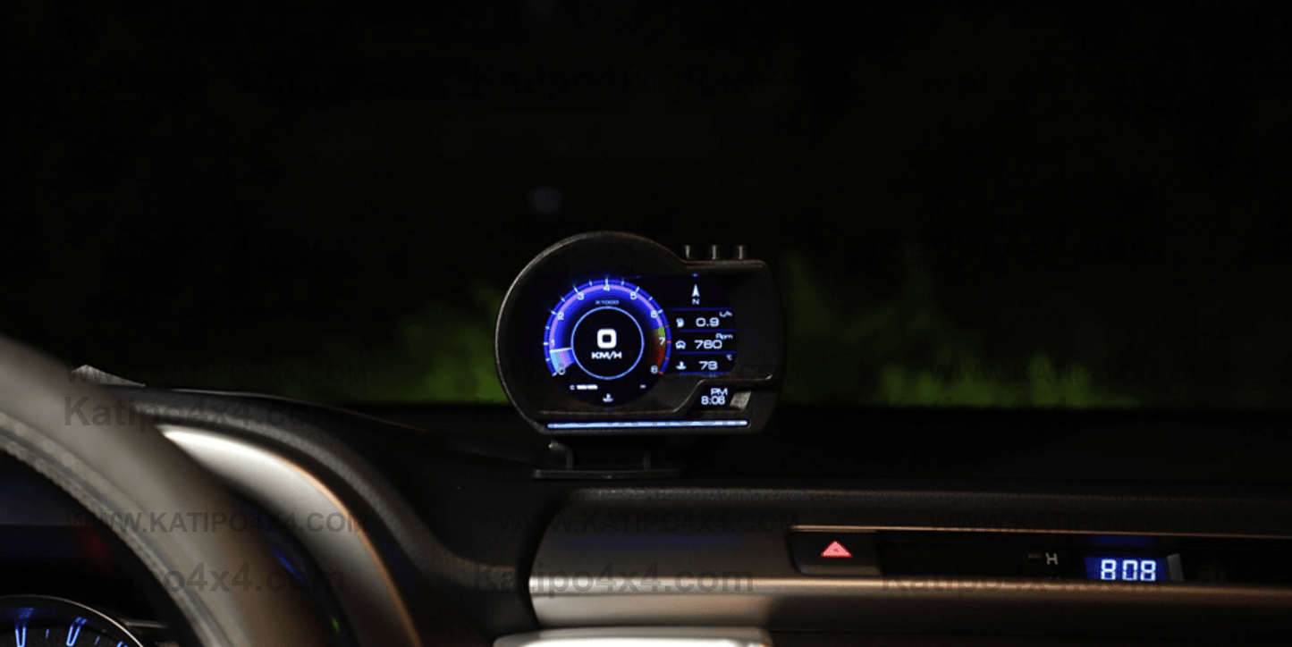 OBD2+GPS Smart Car HUD Gauge Digital Odometer, Turbo boost, Oil Temp & More